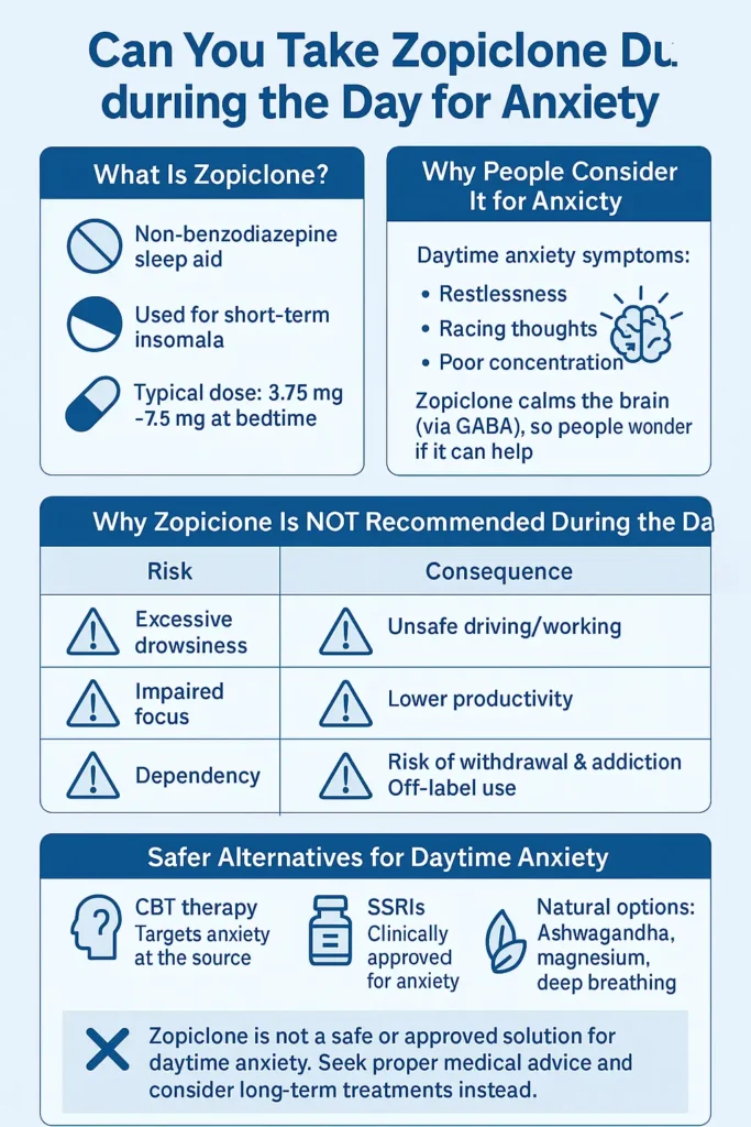Can You Take Zopiclone During the Day for Anxiety